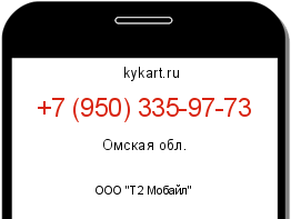 Информация о номере телефона +7 (950) 335-97-73: регион, оператор