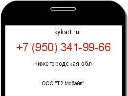 Информация о номере телефона +7 (950) 341-99-66: регион, оператор