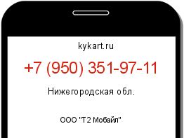 Информация о номере телефона +7 (950) 351-97-11: регион, оператор