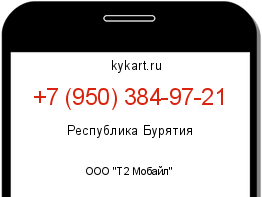 Информация о номере телефона +7 (950) 384-97-21: регион, оператор