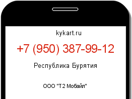 Информация о номере телефона +7 (950) 387-99-12: регион, оператор