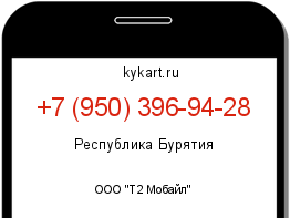 Информация о номере телефона +7 (950) 396-94-28: регион, оператор