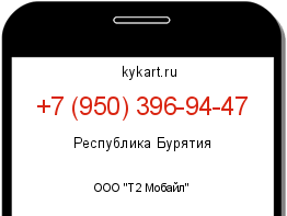 Информация о номере телефона +7 (950) 396-94-47: регион, оператор