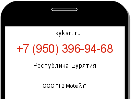 Информация о номере телефона +7 (950) 396-94-68: регион, оператор