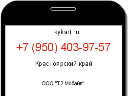 Информация о номере телефона +7 (950) 403-97-57: регион, оператор