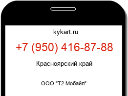 Информация о номере телефона +7 (950) 416-87-88: регион, оператор