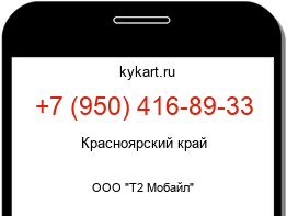 Информация о номере телефона +7 (950) 416-89-33: регион, оператор