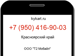 Информация о номере телефона +7 (950) 416-90-03: регион, оператор