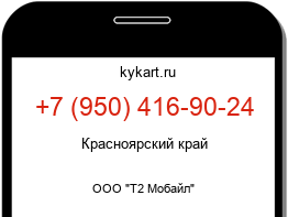 Информация о номере телефона +7 (950) 416-90-24: регион, оператор