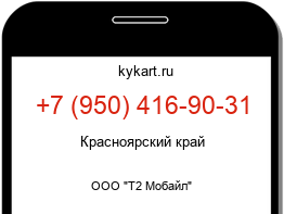 Информация о номере телефона +7 (950) 416-90-31: регион, оператор