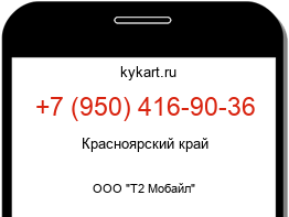 Информация о номере телефона +7 (950) 416-90-36: регион, оператор