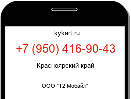 Информация о номере телефона +7 (950) 416-90-43: регион, оператор