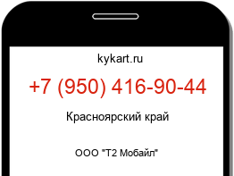 Информация о номере телефона +7 (950) 416-90-44: регион, оператор
