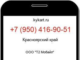 Информация о номере телефона +7 (950) 416-90-51: регион, оператор