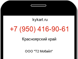 Информация о номере телефона +7 (950) 416-90-61: регион, оператор