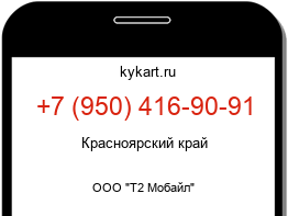 Информация о номере телефона +7 (950) 416-90-91: регион, оператор