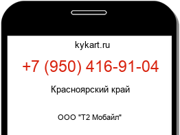Информация о номере телефона +7 (950) 416-91-04: регион, оператор