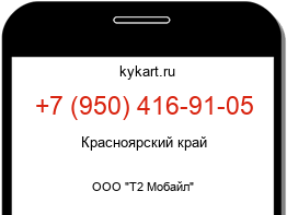 Информация о номере телефона +7 (950) 416-91-05: регион, оператор