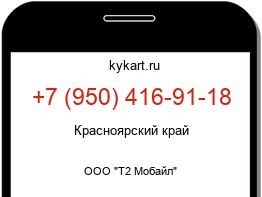 Информация о номере телефона +7 (950) 416-91-18: регион, оператор
