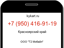 Информация о номере телефона +7 (950) 416-91-19: регион, оператор