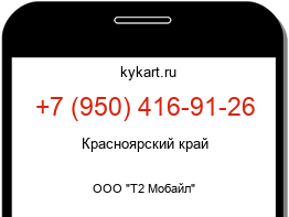 Информация о номере телефона +7 (950) 416-91-26: регион, оператор