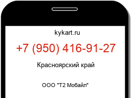 Информация о номере телефона +7 (950) 416-91-27: регион, оператор