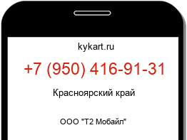 Информация о номере телефона +7 (950) 416-91-31: регион, оператор
