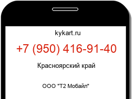 Информация о номере телефона +7 (950) 416-91-40: регион, оператор