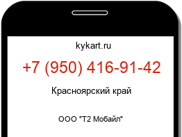 Информация о номере телефона +7 (950) 416-91-42: регион, оператор