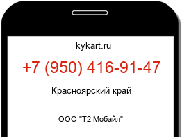 Информация о номере телефона +7 (950) 416-91-47: регион, оператор