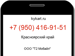Информация о номере телефона +7 (950) 416-91-51: регион, оператор