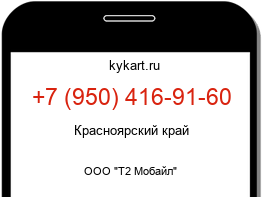 Информация о номере телефона +7 (950) 416-91-60: регион, оператор