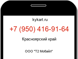 Информация о номере телефона +7 (950) 416-91-64: регион, оператор