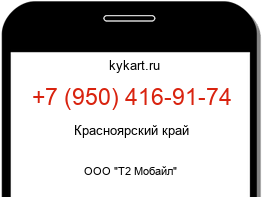 Информация о номере телефона +7 (950) 416-91-74: регион, оператор