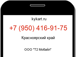 Информация о номере телефона +7 (950) 416-91-75: регион, оператор