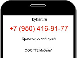 Информация о номере телефона +7 (950) 416-91-77: регион, оператор