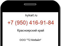 Информация о номере телефона +7 (950) 416-91-84: регион, оператор
