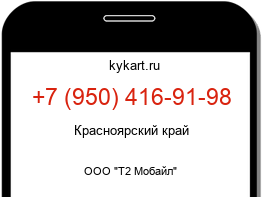 Информация о номере телефона +7 (950) 416-91-98: регион, оператор