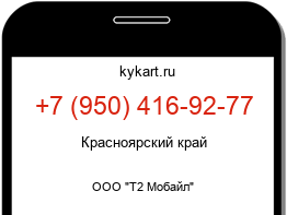 Информация о номере телефона +7 (950) 416-92-77: регион, оператор