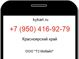 Информация о номере телефона +7 (950) 416-92-79: регион, оператор