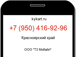 Информация о номере телефона +7 (950) 416-92-96: регион, оператор