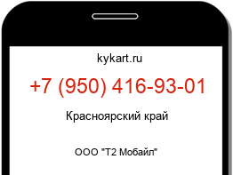 Информация о номере телефона +7 (950) 416-93-01: регион, оператор