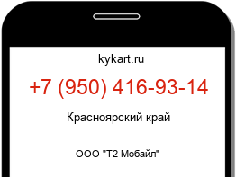 Информация о номере телефона +7 (950) 416-93-14: регион, оператор