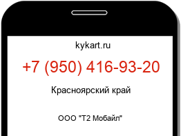Информация о номере телефона +7 (950) 416-93-20: регион, оператор