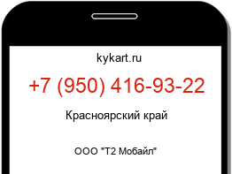 Информация о номере телефона +7 (950) 416-93-22: регион, оператор