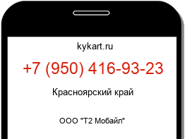 Информация о номере телефона +7 (950) 416-93-23: регион, оператор