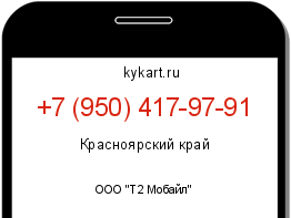 Информация о номере телефона +7 (950) 417-97-91: регион, оператор