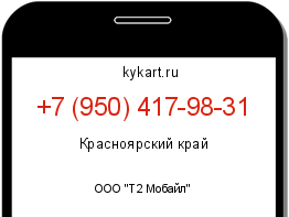 Информация о номере телефона +7 (950) 417-98-31: регион, оператор