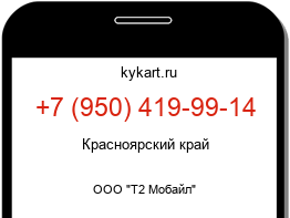 Информация о номере телефона +7 (950) 419-99-14: регион, оператор