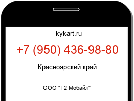 Информация о номере телефона +7 (950) 436-98-80: регион, оператор